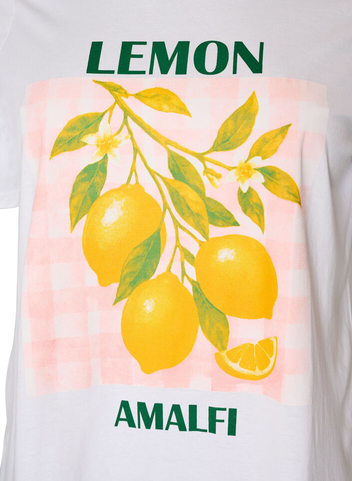 Katoenen T-shirt met print, Wit, Packshot image number 2