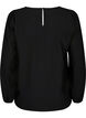 Blouse van viscose met gehaakt detail, Black, Packshot image number 1