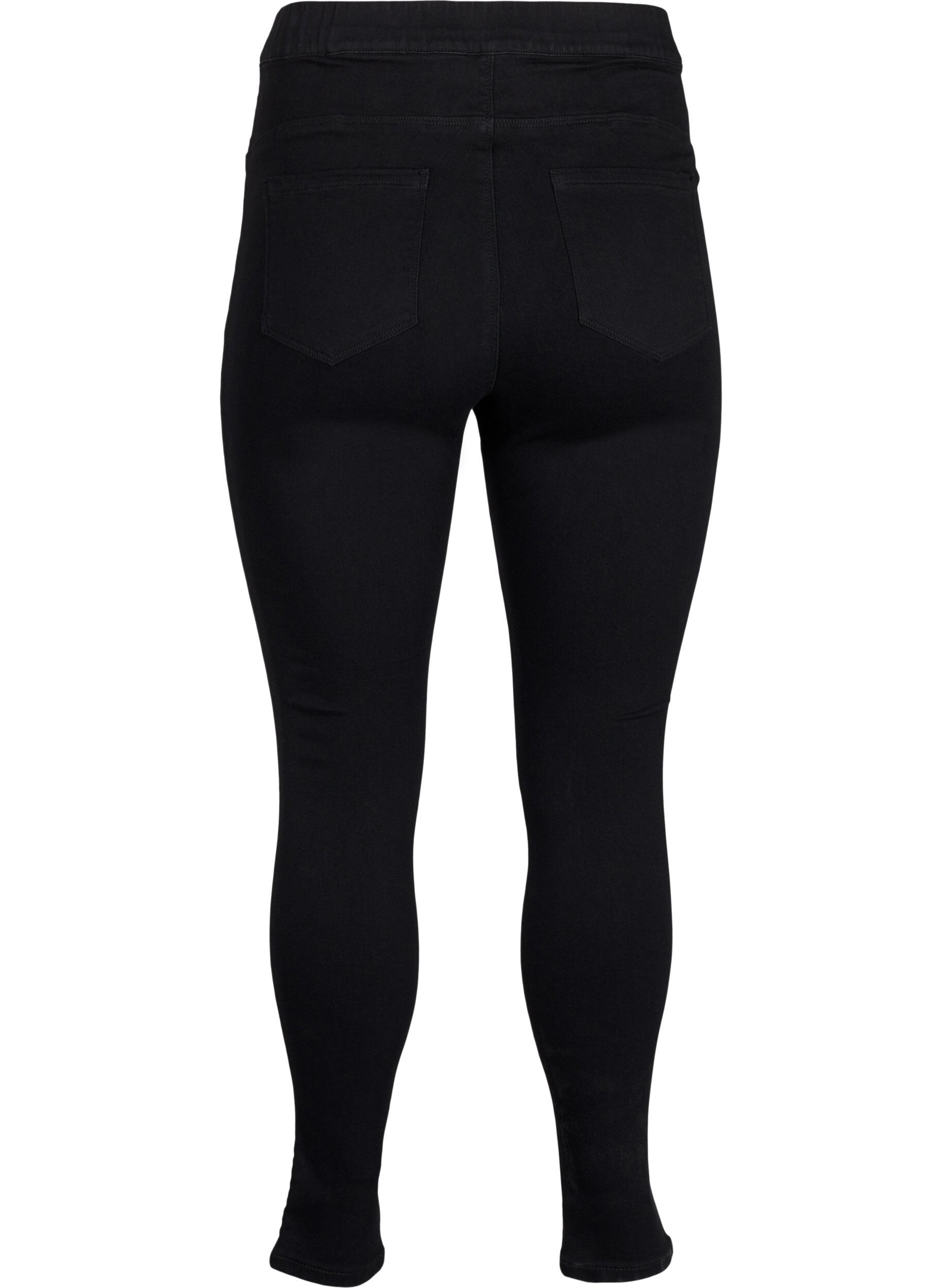 Zizzi Jeggings met hoge taille, Zwart, Packshot image number 1