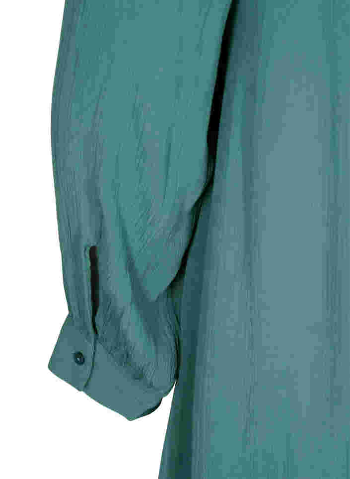 Viscose tuniek met 3/4 mouwen , Sagebrush Green, Packshot image number 3
