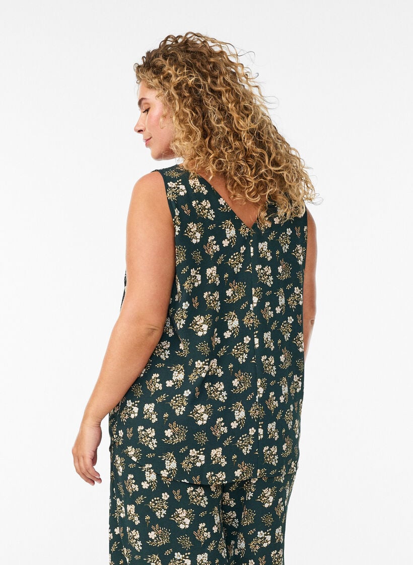 Culotte broek met print, Zwart, Model image number 2