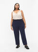 Broek met rechte pasvorm, Blauw, Model image number 0