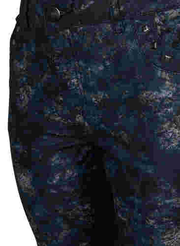 Gedessineerde Emily jeans met klinknagels, Black AOP, Packshot image number 2