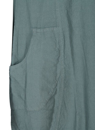 Katoenen jurk met korte mouwen, Balsam Green, Packshot image number 3