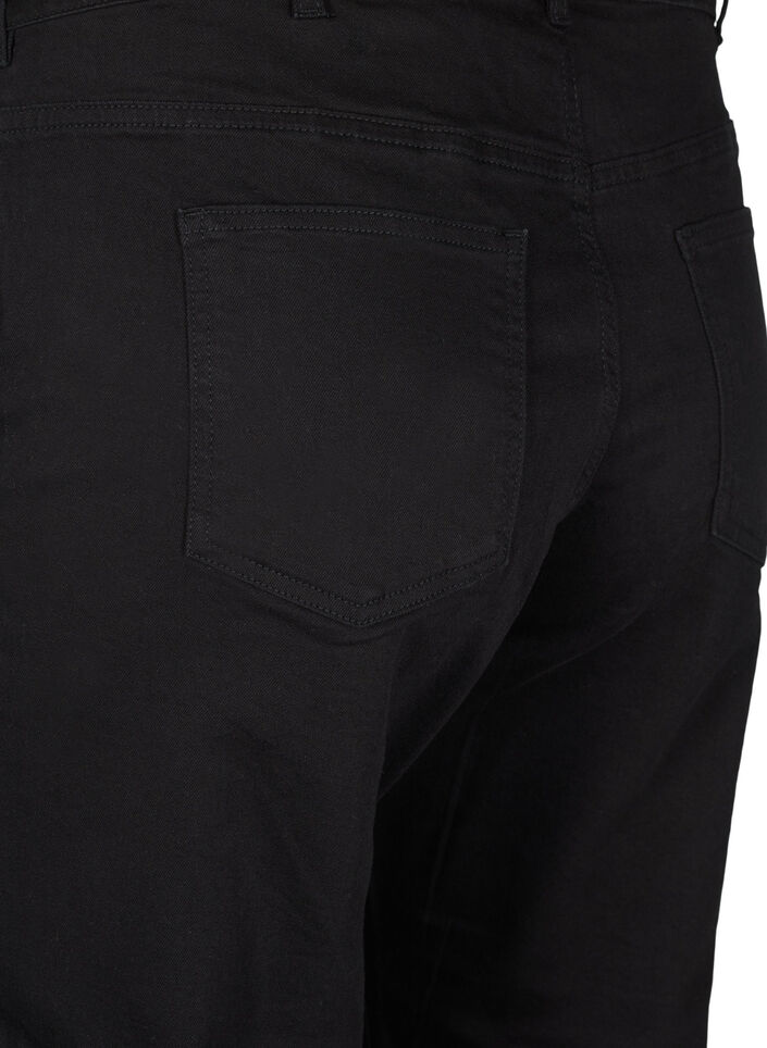 Gecropte Vera jeans met een straight-fit, Zwart, Packshot