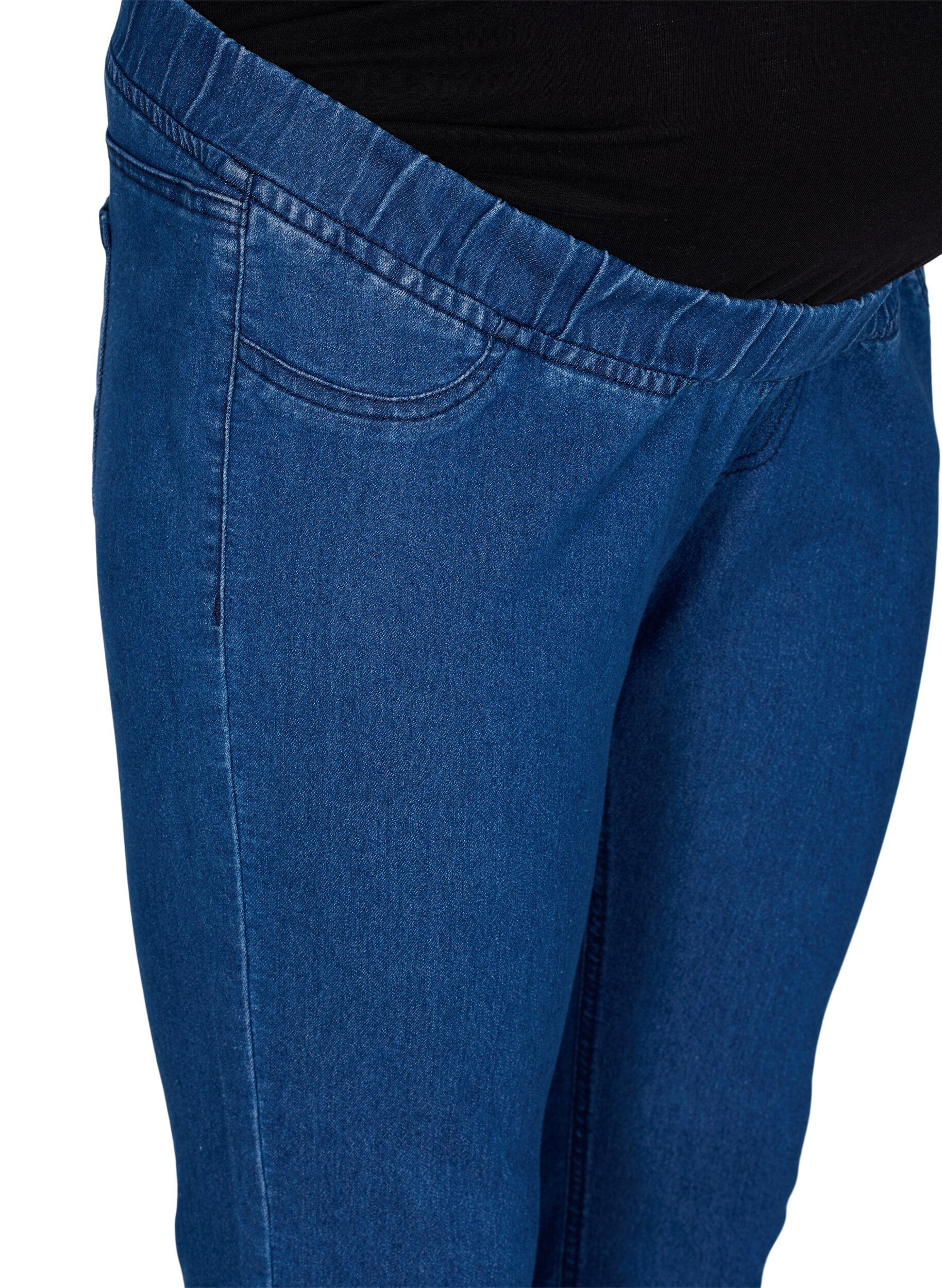 Zizzi Zwangerschapsjeggings met achterzakken, Blauw, Packshot image number 2