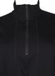 Korte sweatshirt jurk met een col en verstelbare taille, Black, Packshot image number 2