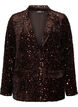 Blazer met pailletten, Bruin, Packshot image number 0