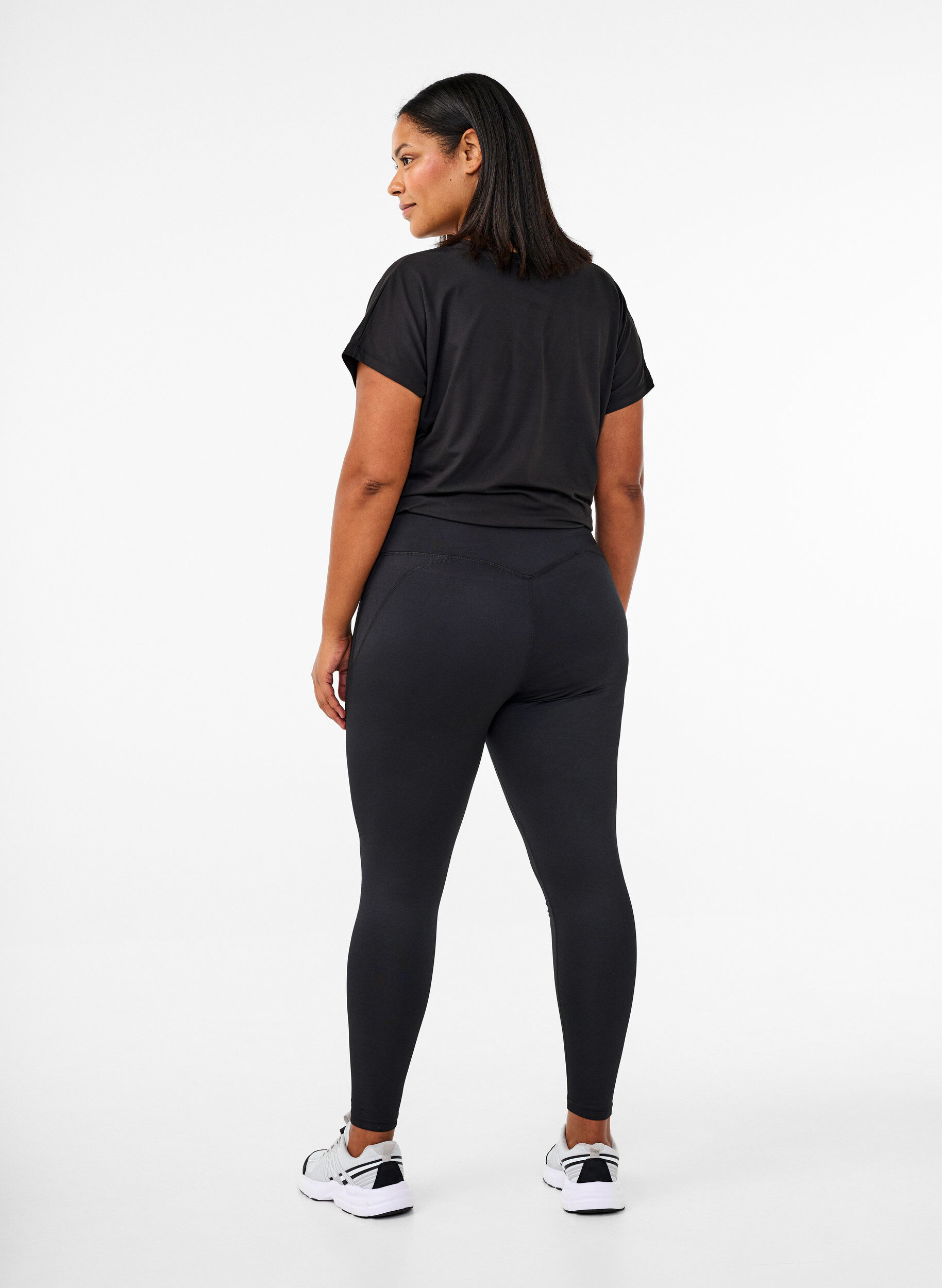 Zizzi Sportlegging met fleecevoering, Zwart, Model image number 2