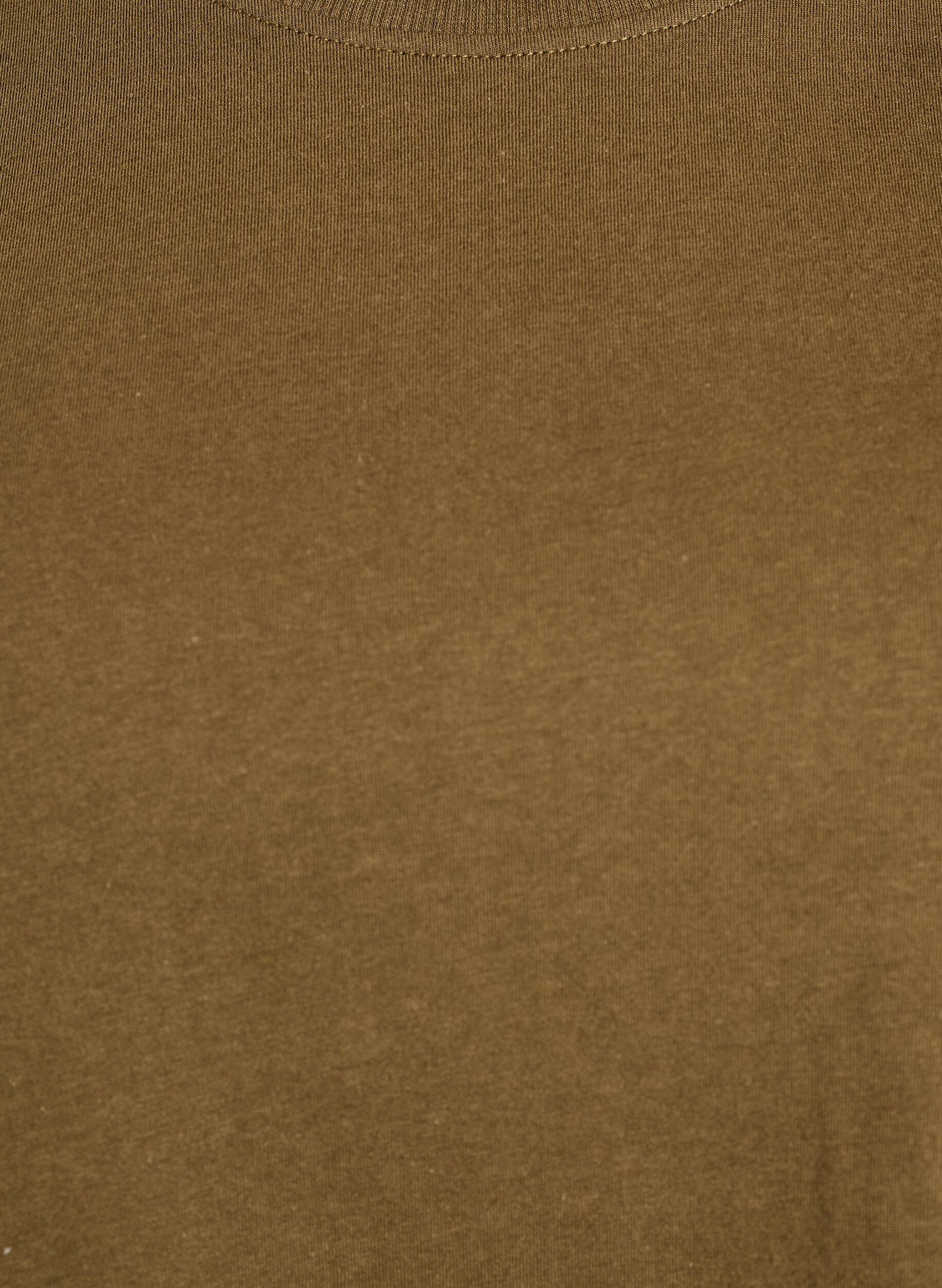 Zizzi Basic katoenen T-shirt met ronde hals, Groen, Packshot image number 2