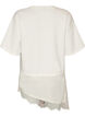 Jersey blouse met gelaagde look en kant, Vanille, Packshot image number 1