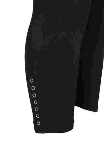Een 3/4 legging met knopen, Black, Packshot image number 3