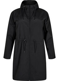 FLASH - Waterafstotende parka met capuchon, Zwart