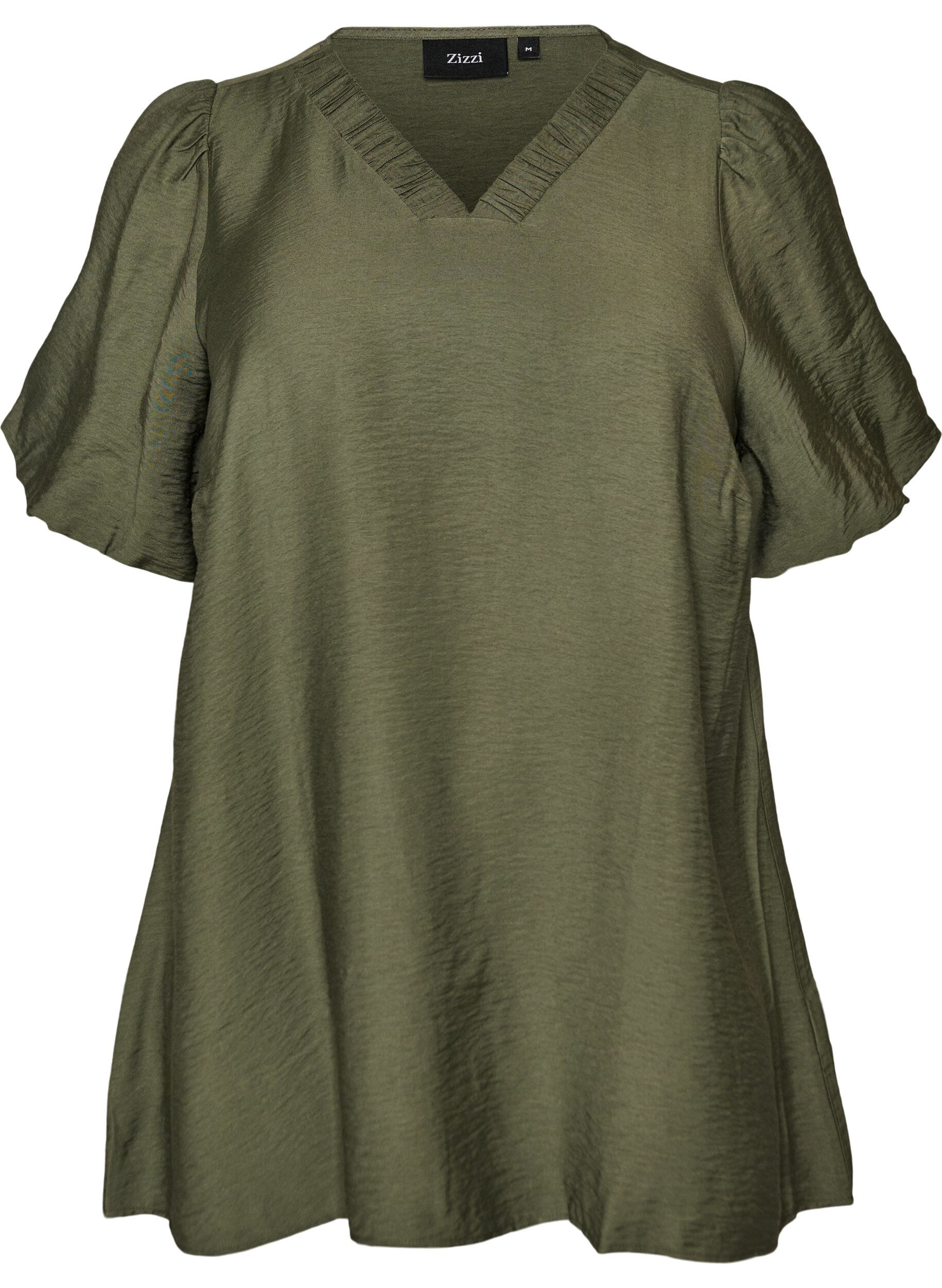 Tunic met ballonnenmouwen en een V-hals