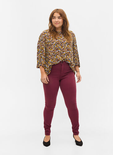 Super slim Amy jeans met hoge taille, Port Royal, Model image number 0