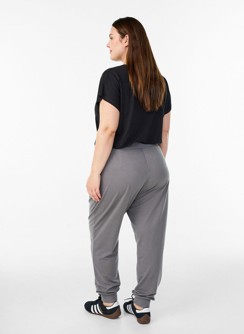 Losse trainingsbroek met zakken, Grijs, Model image number 2