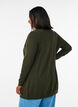 Lang gebreid vest in viscosemix, Groen, Model image number 2
