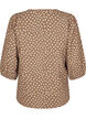 Katoenen blouse met 3/4 mouwen en stippen, Coca Mocha Dot , Packshot image number 1