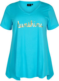 Katoenen T-shirt met korte mouwen, Blue Atoll Sunshine