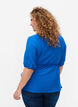 Wikkelblouse van viscose met korte mouw, Olympian Blue, Model image number 1