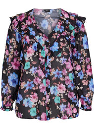 Bloemen blouse met kwastjes details, Bright Fall Print