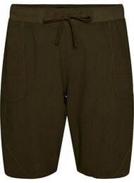 Losse katoenen short met zakken, Groen