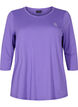Sporttop met 3/4 mouwen, Paars, Packshot image number 0
