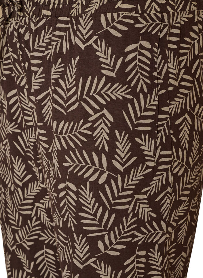 Katoenen pyjamabroek met print, Bruin, Packshot image number 2
