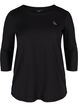 Sporttop met 3/4 mouwen, Zwart, Packshot image number 0