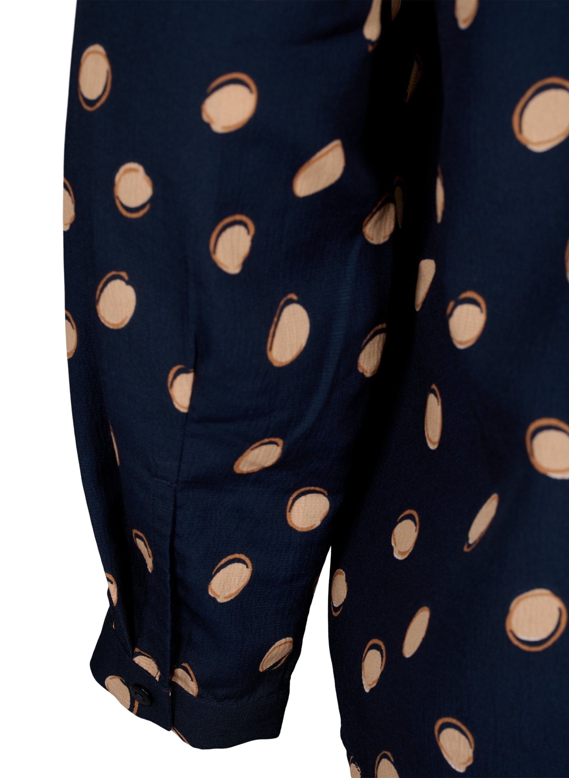 Zizzi FLASH - Blouse met lange mouwen en print, Blue Double Dot, Packshot image number 3