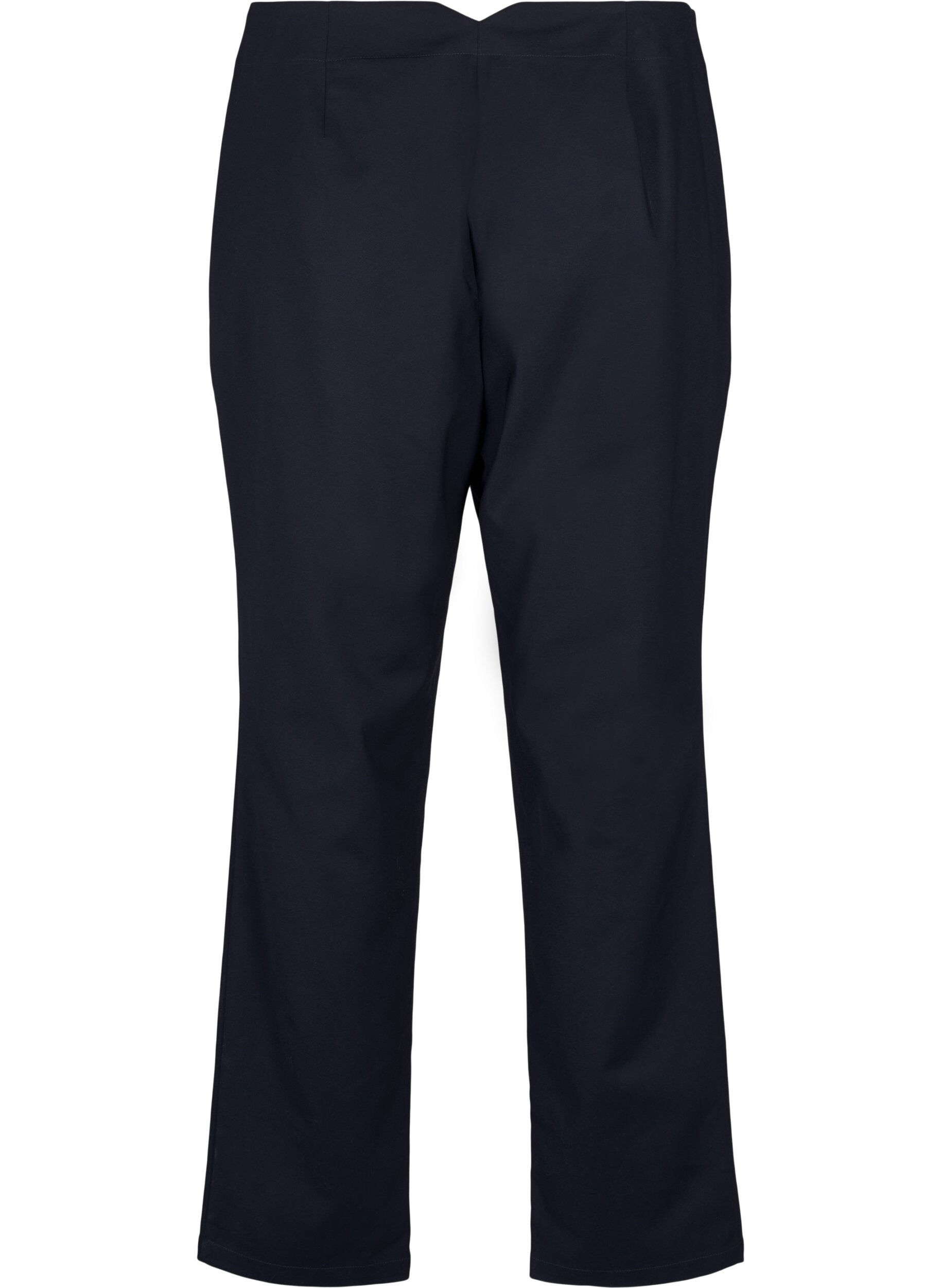 Zizzi Straight fit broek met een hoge taille, Blauw, Packshot image number 1