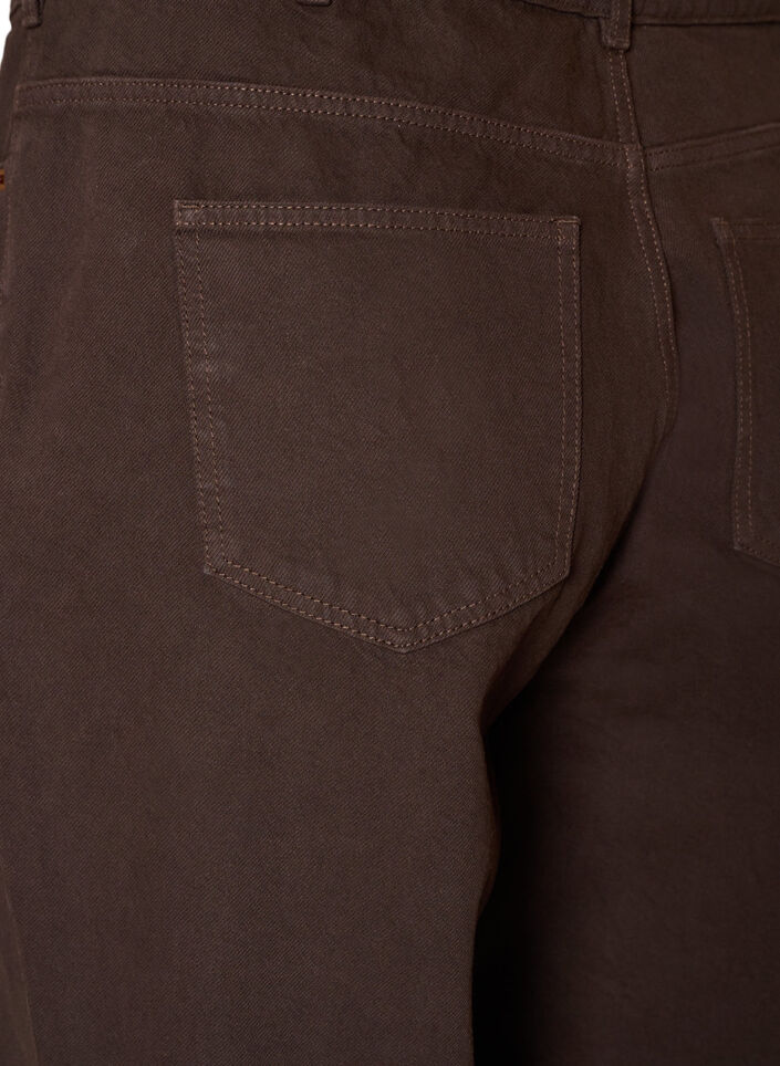 Kiana straight-fit jeans in kleur, Bruin, Packshot image number 3