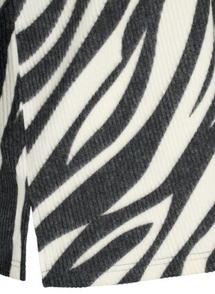 Blouse met 3/4 mouwen en zebraprint, White Zebra, Packshot image number 3