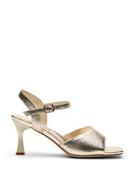 Pumps met een open teen en vierkante neus, Goud