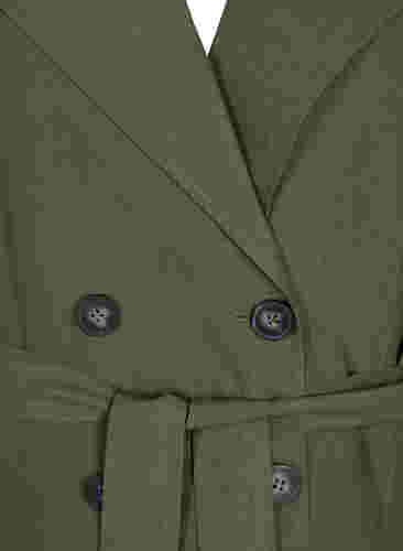 Trenchcoat met riem en zakken, Grape Leaf, Packshot image number 2