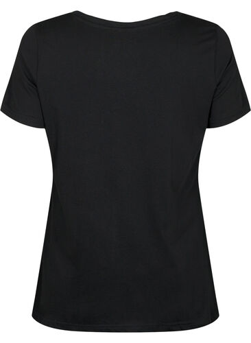 Katoenen t-shirt met korte mouwen, Black SOLD, Packshot image number 1
