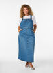 Midi denim overall jurk, Blauw, Model image number 0