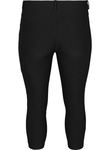 Nauwsluitende capri broek in viscosemix, Black, Packshot image number 1