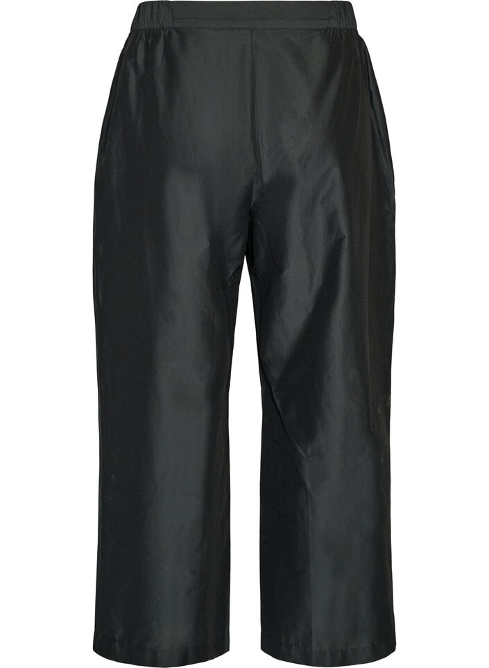 Katoenen broek met geborduurde uitsnijdingen, Zwart, Packshot image number 1