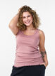 Tanktop met kant en broderie anglaise, Roze, Model image number 0