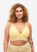 Bralette met stringdetail en zachte vulling, Pale Banana ASS, Model image number 0