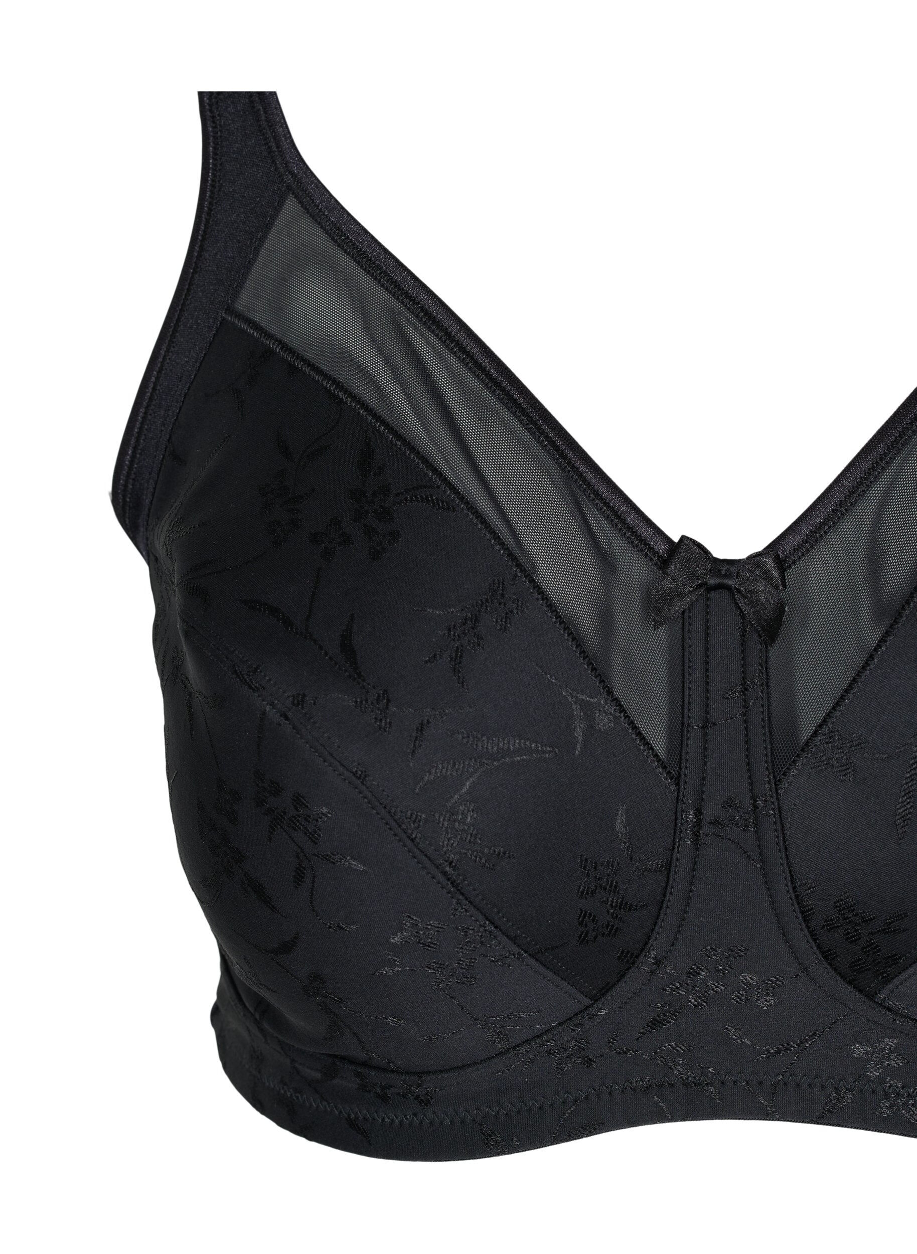 Zizzi Beha met mesh details, Black, Packshot image number 2