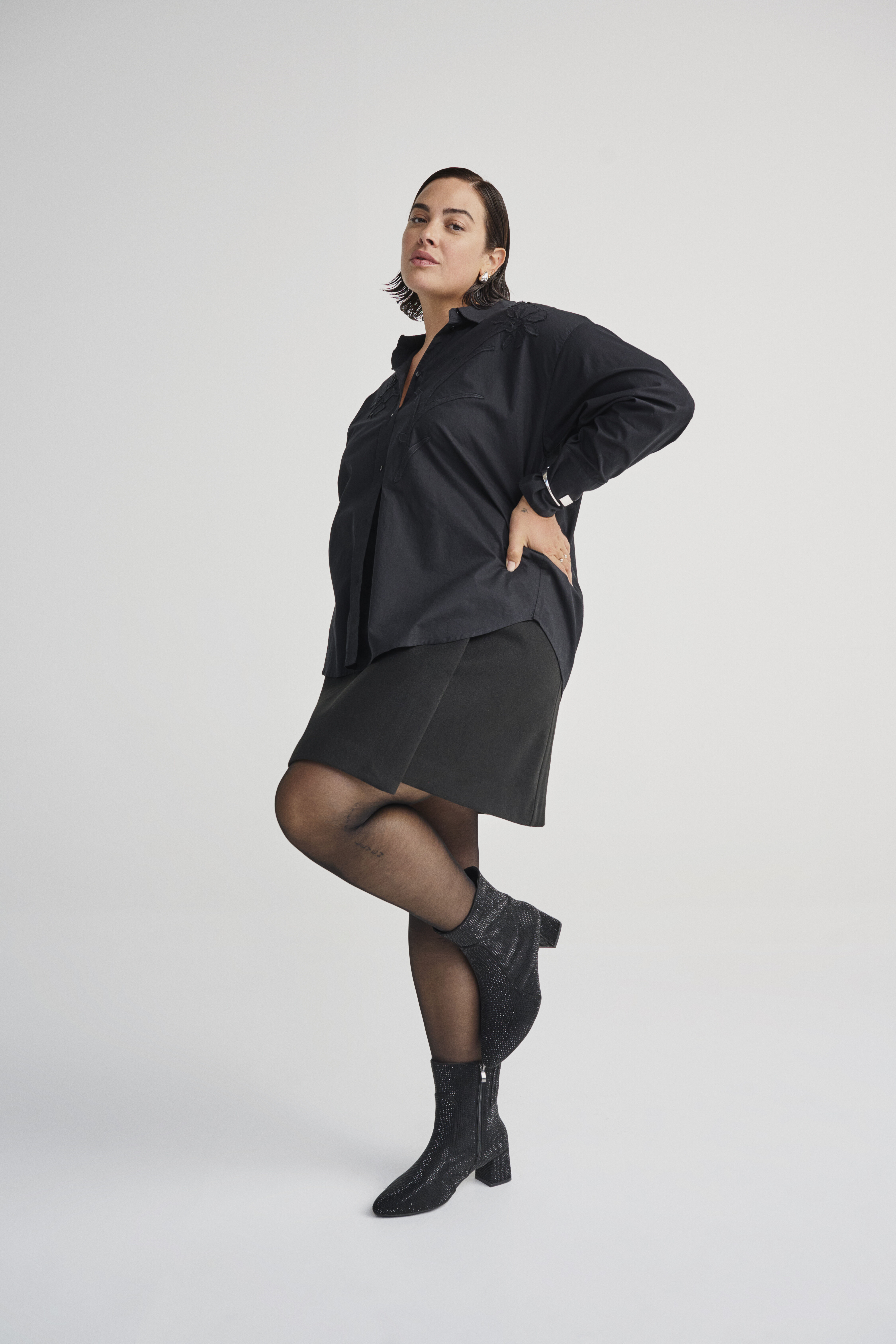 Zizzi Laars met stras, , Model