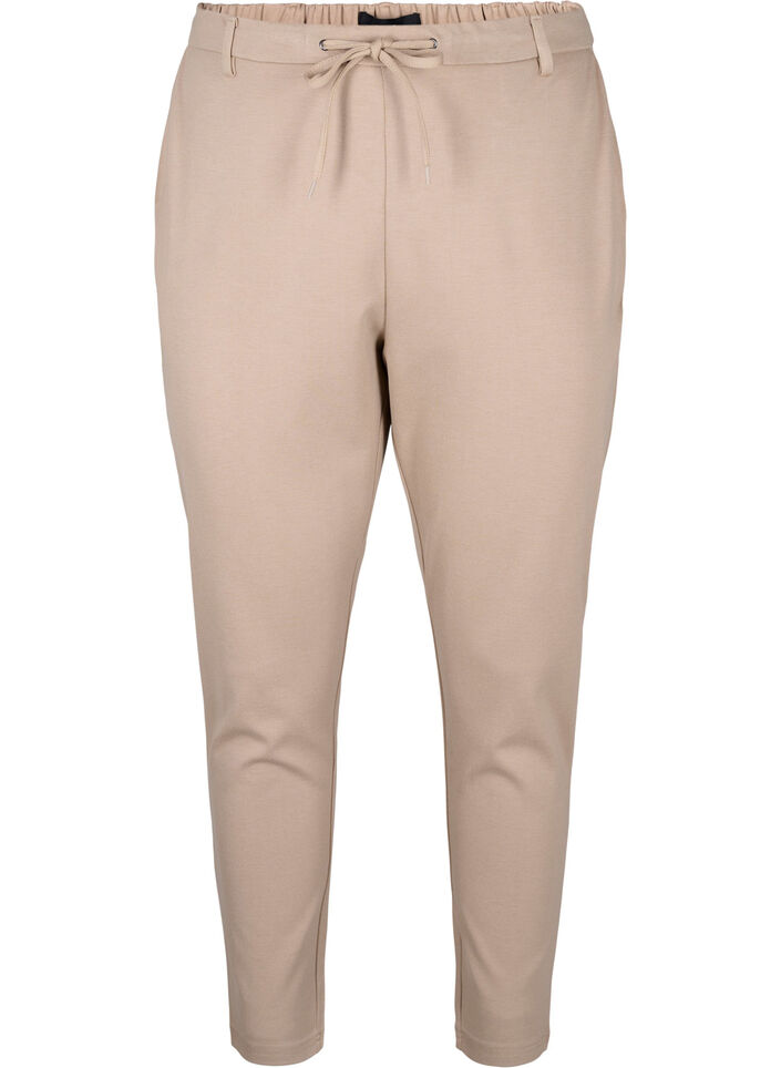 Cropped Maddison broek, Beige, Packshot image number 0
