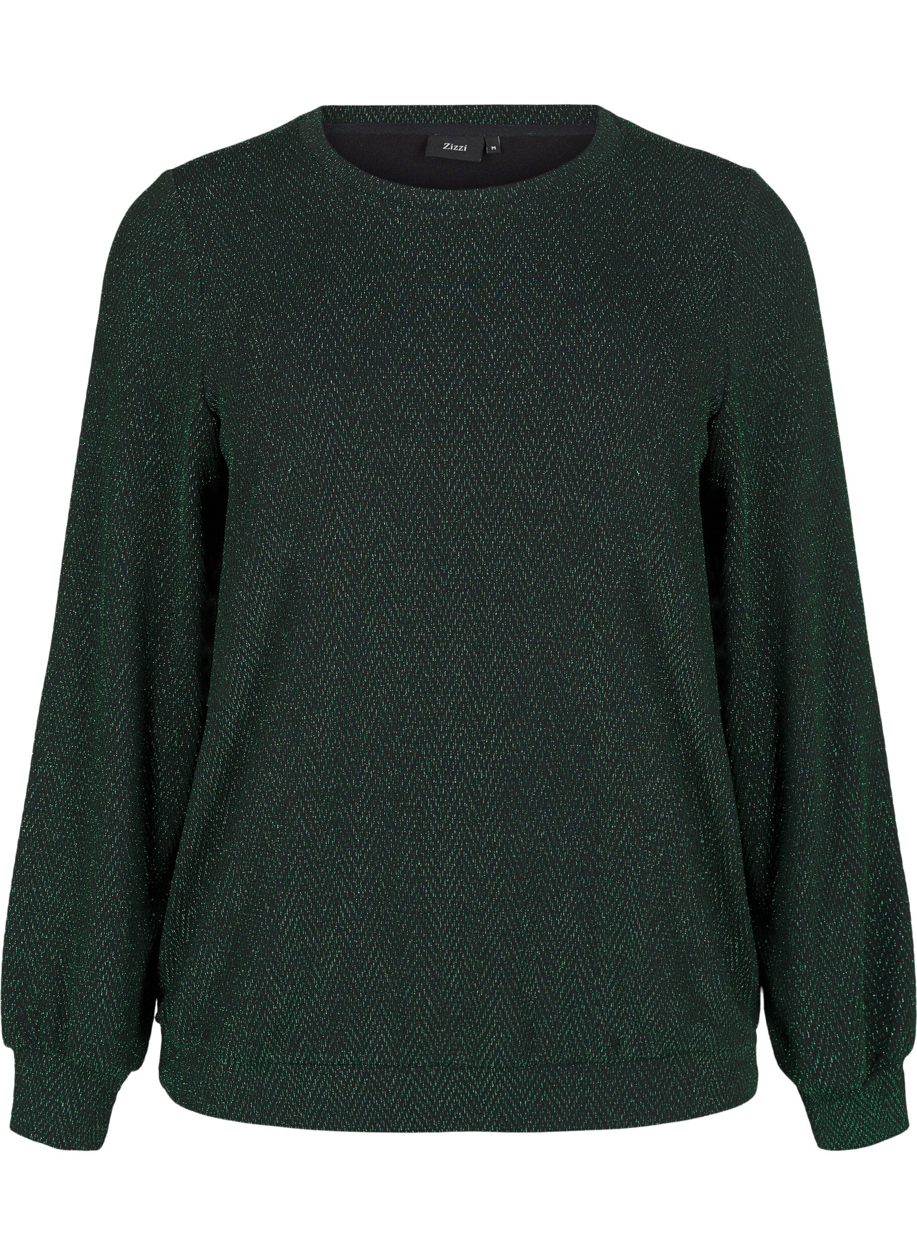 Zizzi Blouse met glinsterend patroon, Scarab ZigZagShimmer, Packshot image number 0