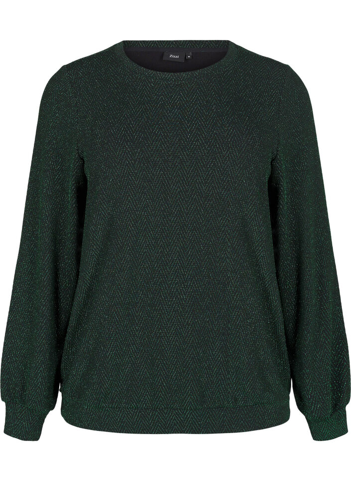 Blouse met glinsterend patroon, Scarab ZigZagShimmer, Packshot image number 0