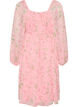 Chiffon feestjurk met lange mouwen, Roze, Packshot image number 1