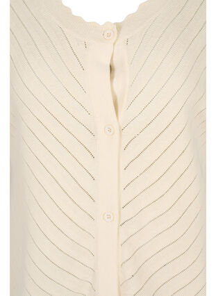 Gebreid vest met korte mouwen, Warm Off-white, Packshot image number 2