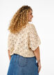 Gebreide blouse met korte vleermuismouwen, Beige, Model image number 2