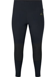 Rekbare en duurzame trainingleggings met zakken, Black